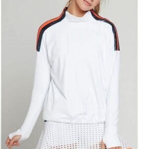 L'etoile white turtleneck pullover jacket top small